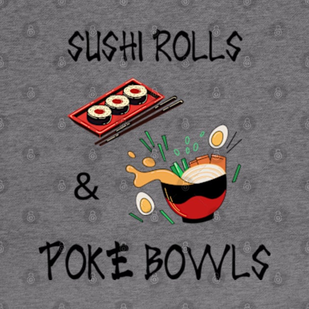 Sushi Rolls & Poke Bowls | Cute Poke Bowl Design by WebStarCreative